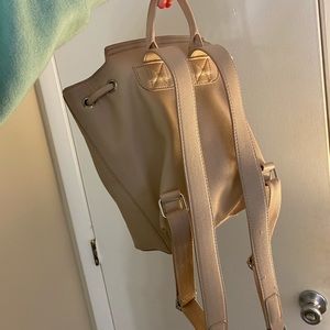 Faux leather knapsack